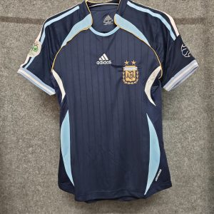 Argentina 2006 World Cup Away Kit Half Sleeve BD Premium Edition Retro Jersey from FanLet BD
